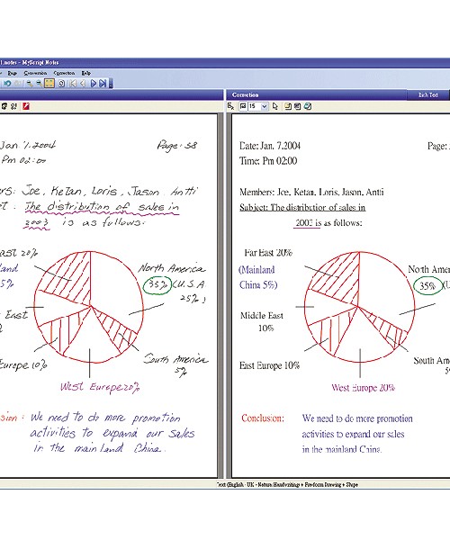 DigiMemo Handwriting Recognition Software MyScript Notes for Acecad